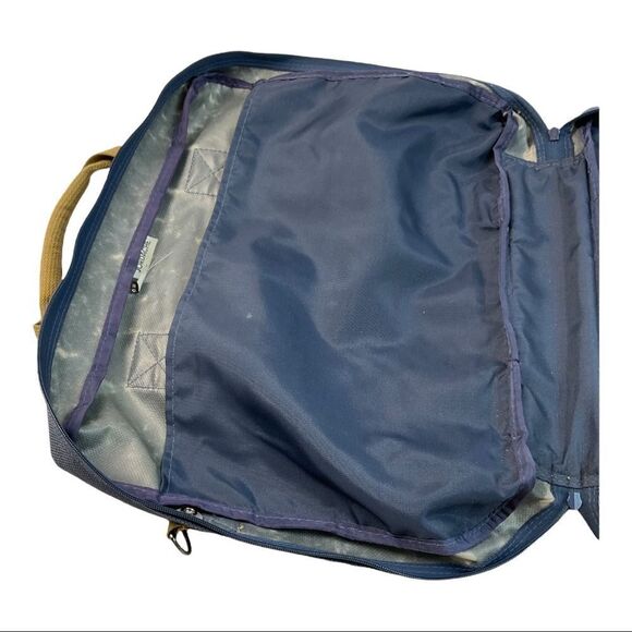 Jordache Unisex Blue Canvas Briefcase Messenger Bag Handles - Picture 8 of 12